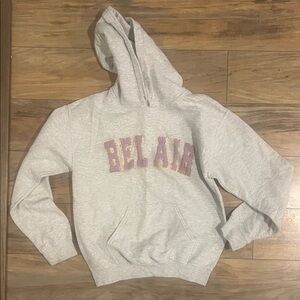 Gildan Gray Hoodie with Pink Bel Air Print